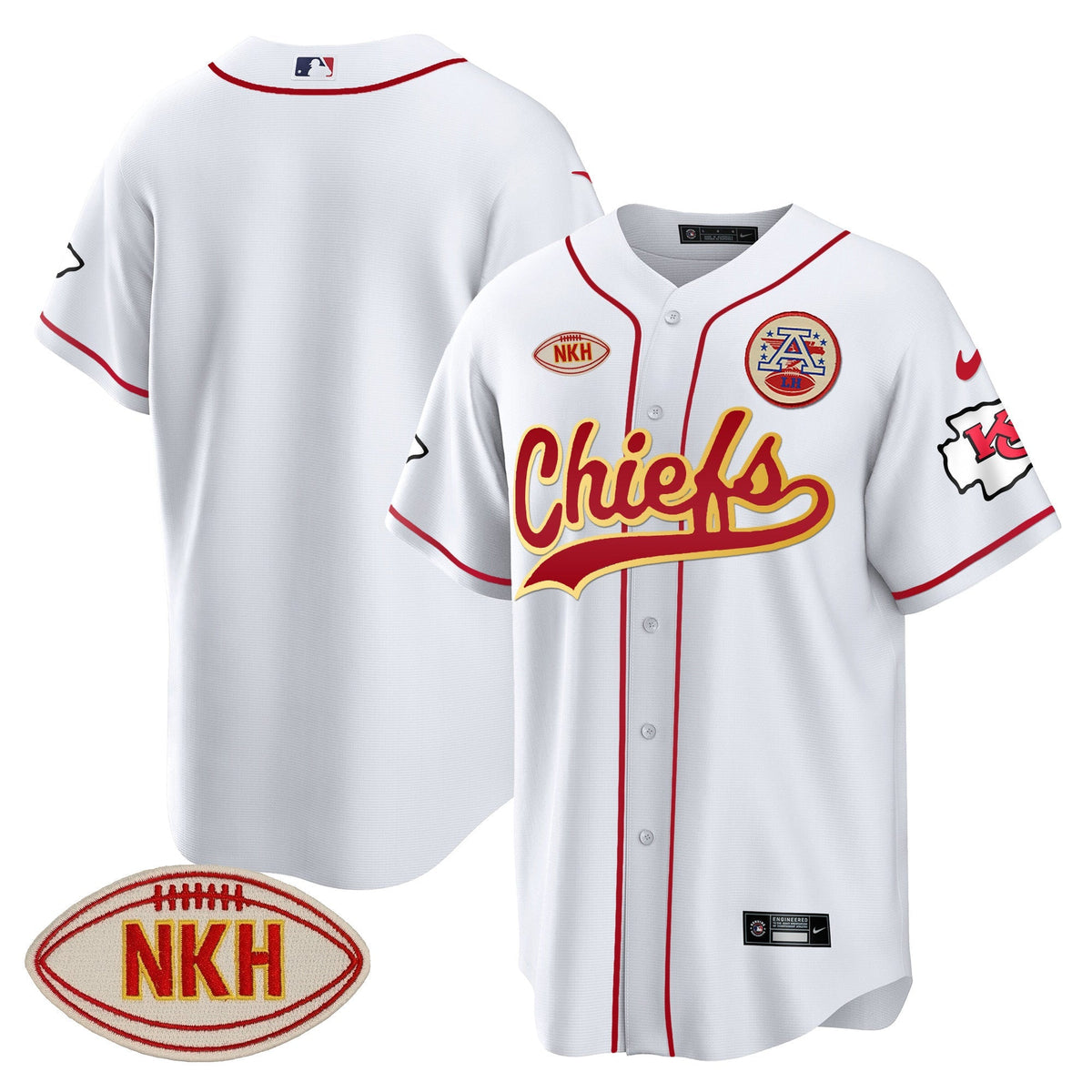 KC NKH Patch Baseball Jersey - All Stitched