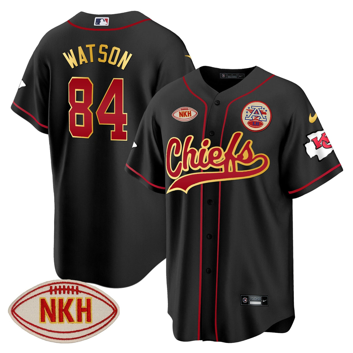 KC NKH Patch Baseball Jersey - All Stitched