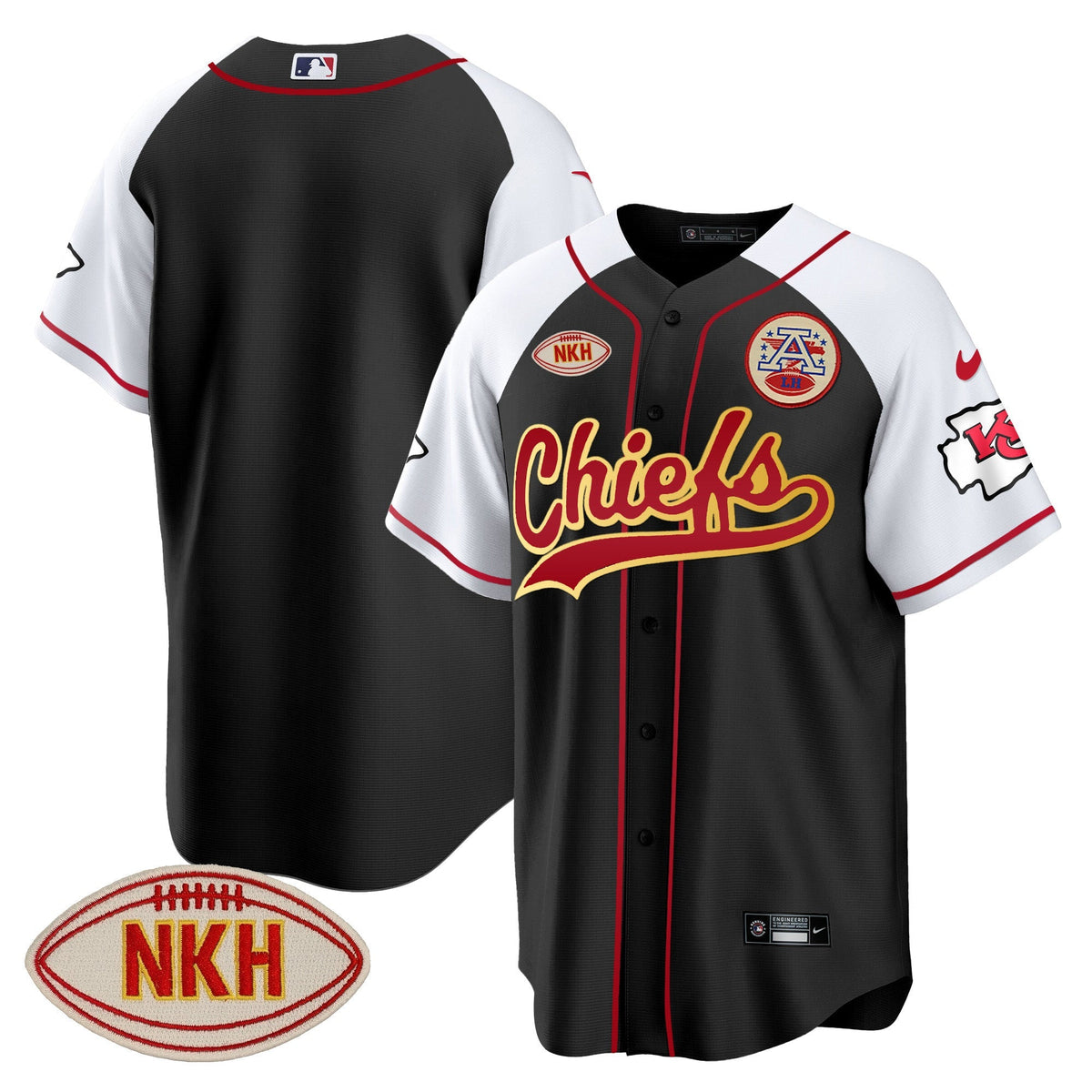 KC NKH Patch Baseball Jersey - All Stitched