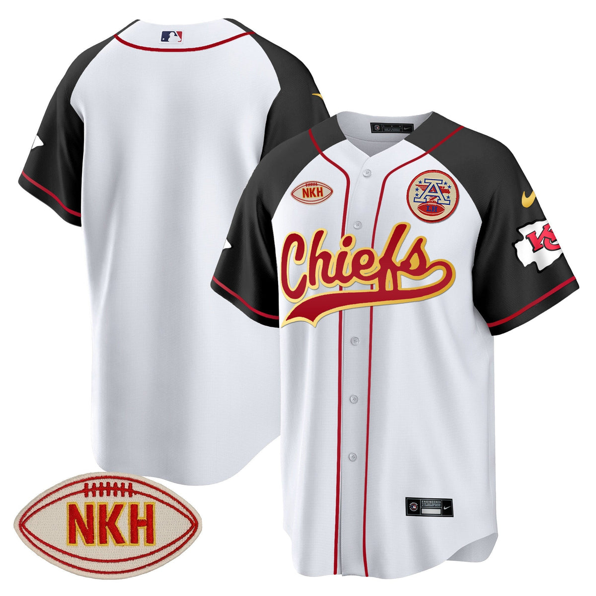 KC NKH Patch Baseball Jersey - All Stitched