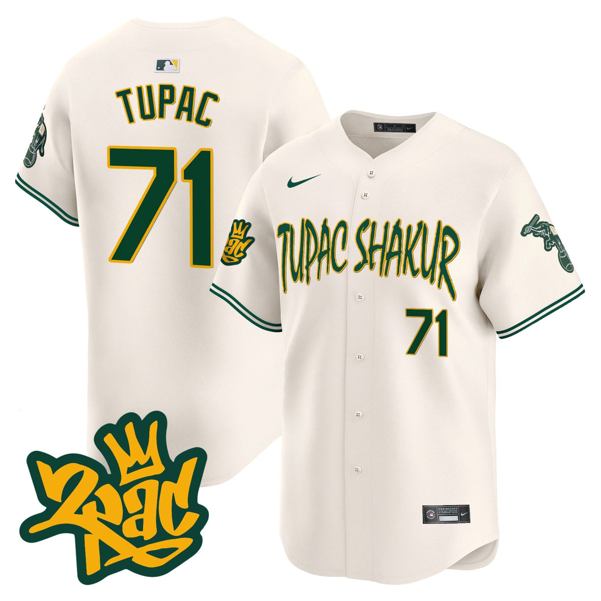 OAK Tupac Shakur Vapor Premier Limited Jersey - All Stitched