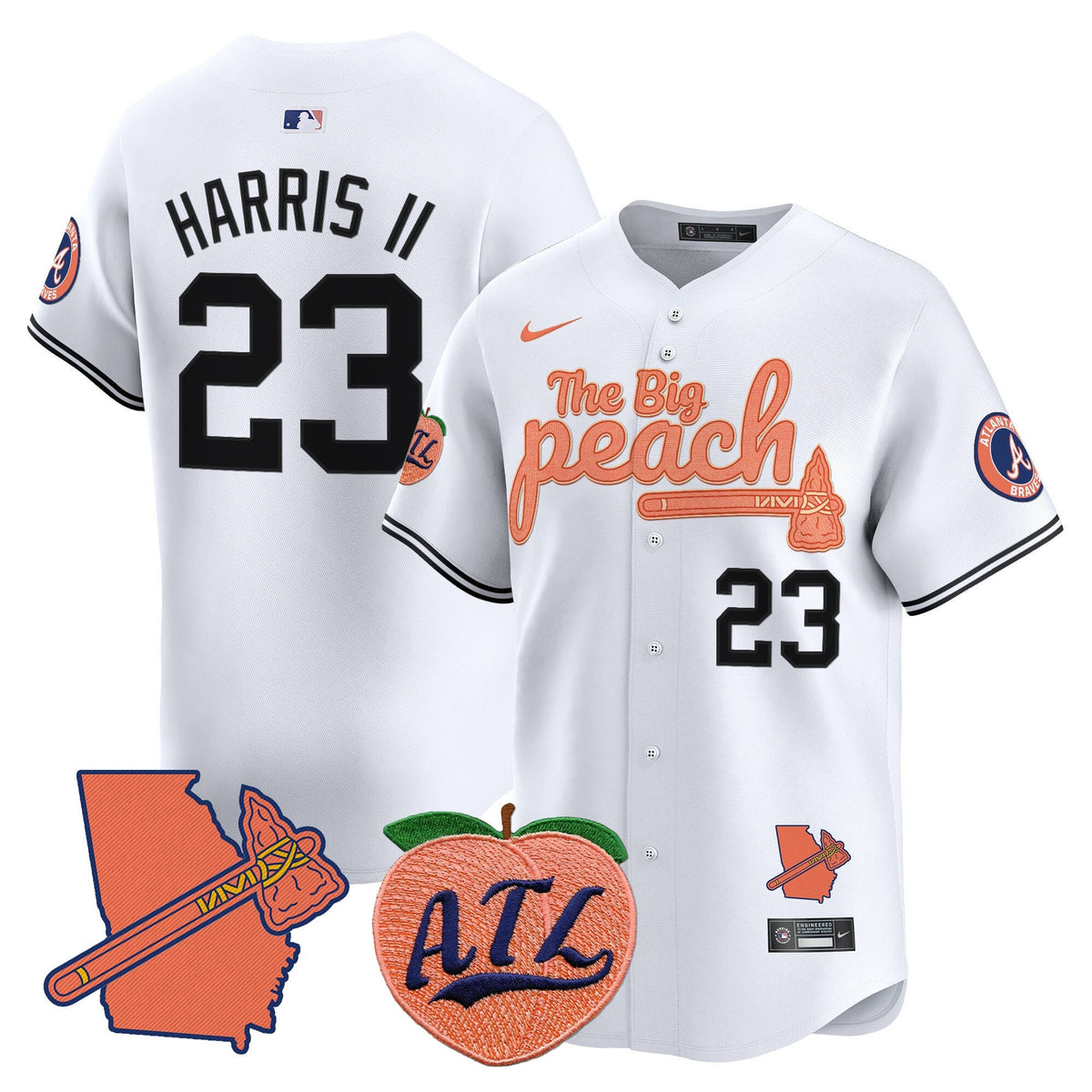 ATL The Big Peach Vapor Premier Limited Jersey V2 - All Stitched