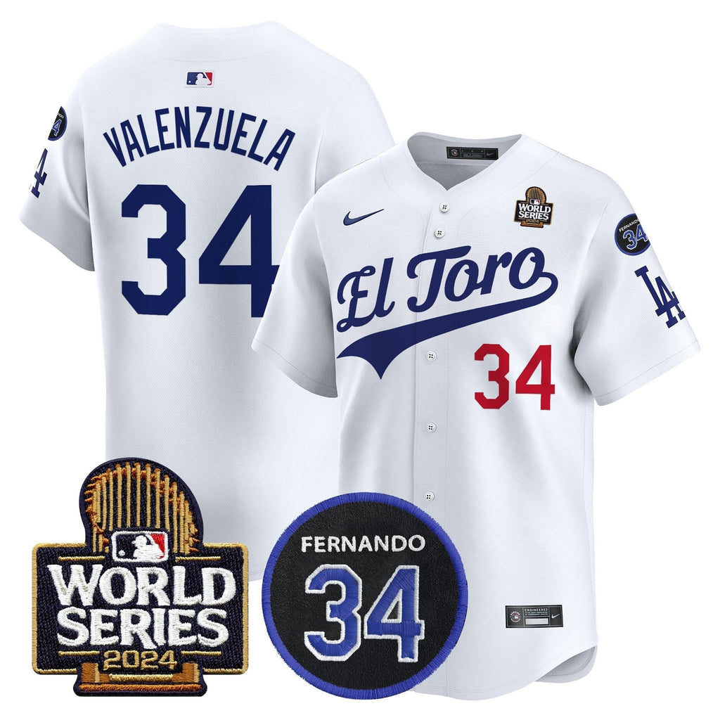 Dodgers El Toro 2024 World Series Patch Vapor Premier Limited Jersey - All Stitched