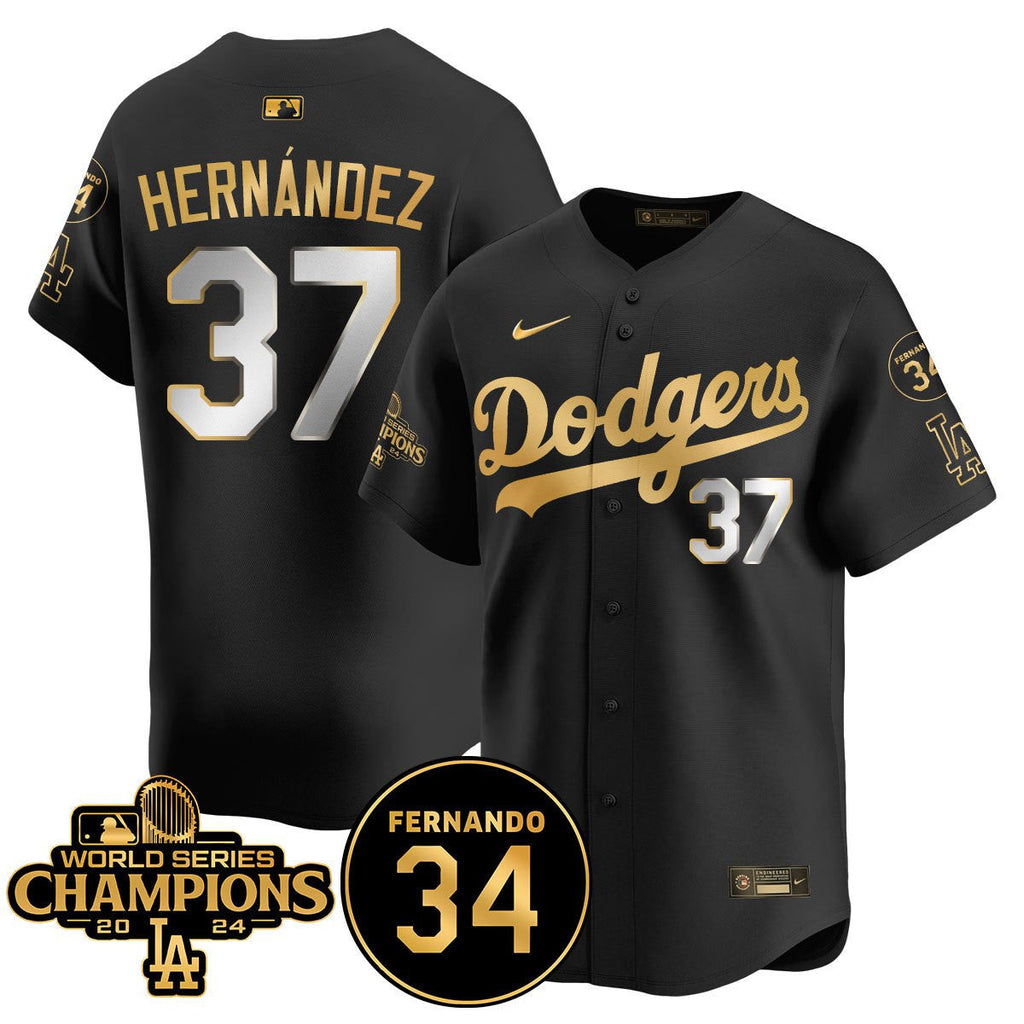 LA Dodgers - World Series Champions 2024/Fernando Valenzuela Memorial Jersey - All Stitched N1