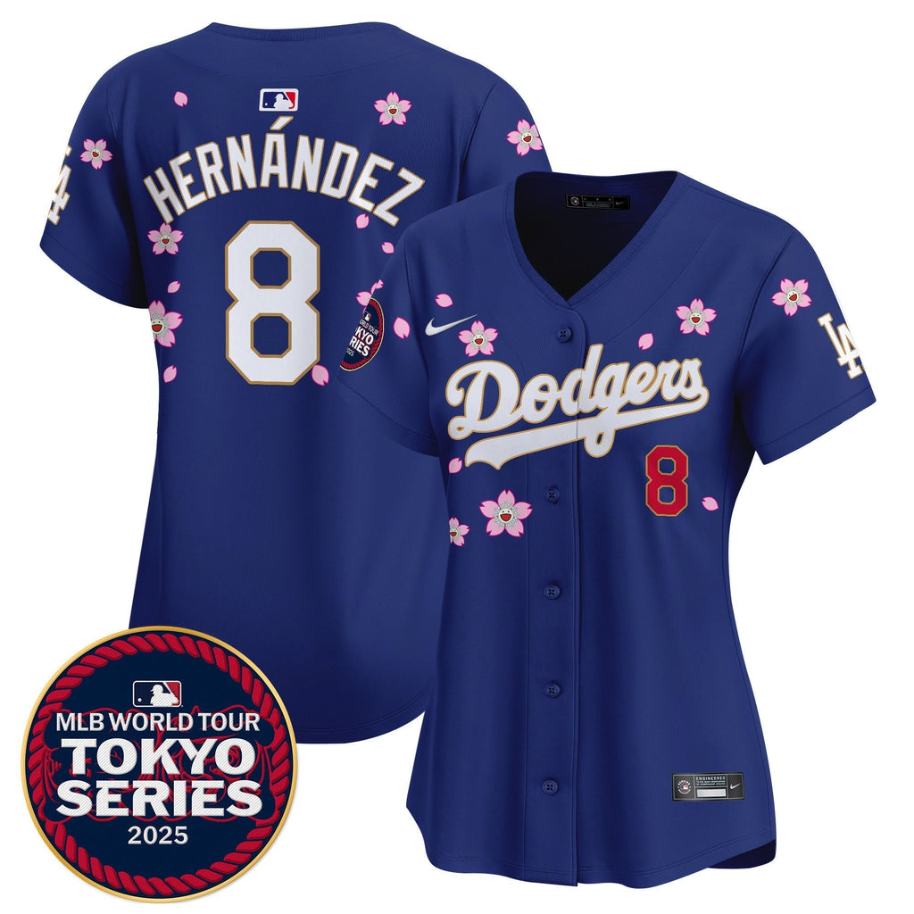 Women's Dodgers Tokyo Series 2025 Gold Trim Vapor Premier Limited Jersey V2 - Stitched