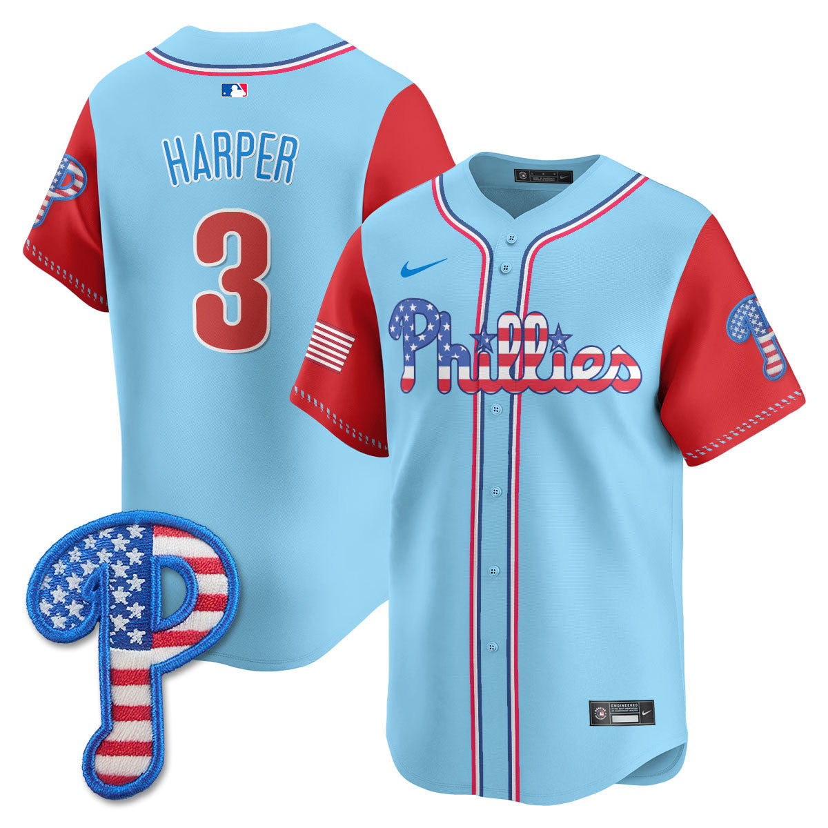 PHI 2025 Fourth of July Men Jersey - All Stitched