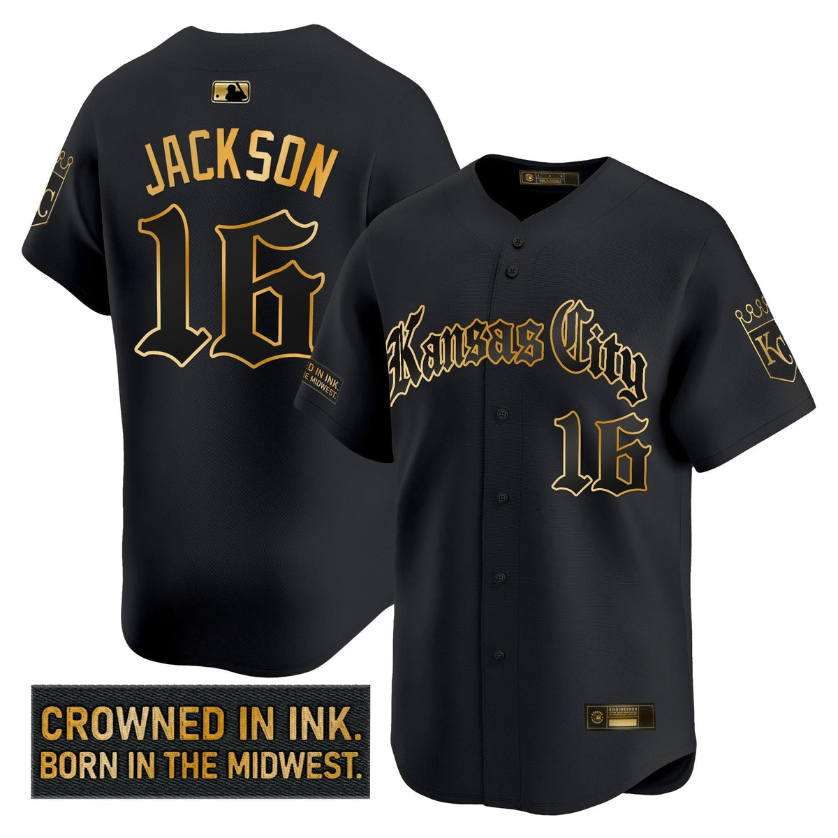 KC 'Gothic Crown Edition' Gold Vapor Premier Limited Jersey - All Stitched