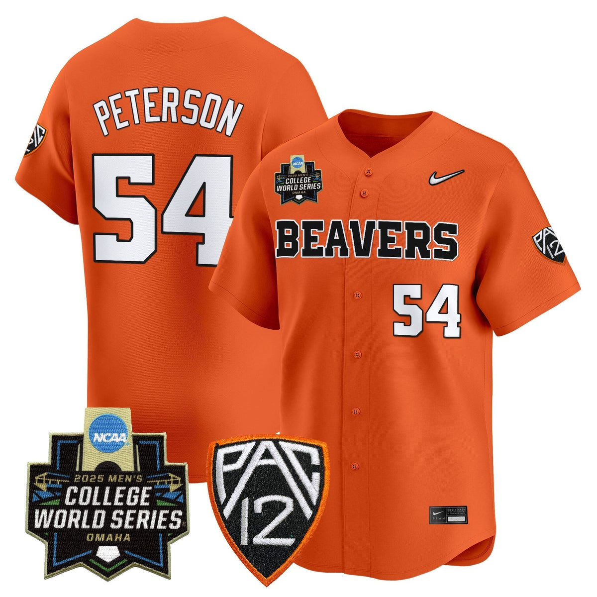 Oregon State Beavers 2025 World Series Vapor Premier Limited Jersey - All Stitched