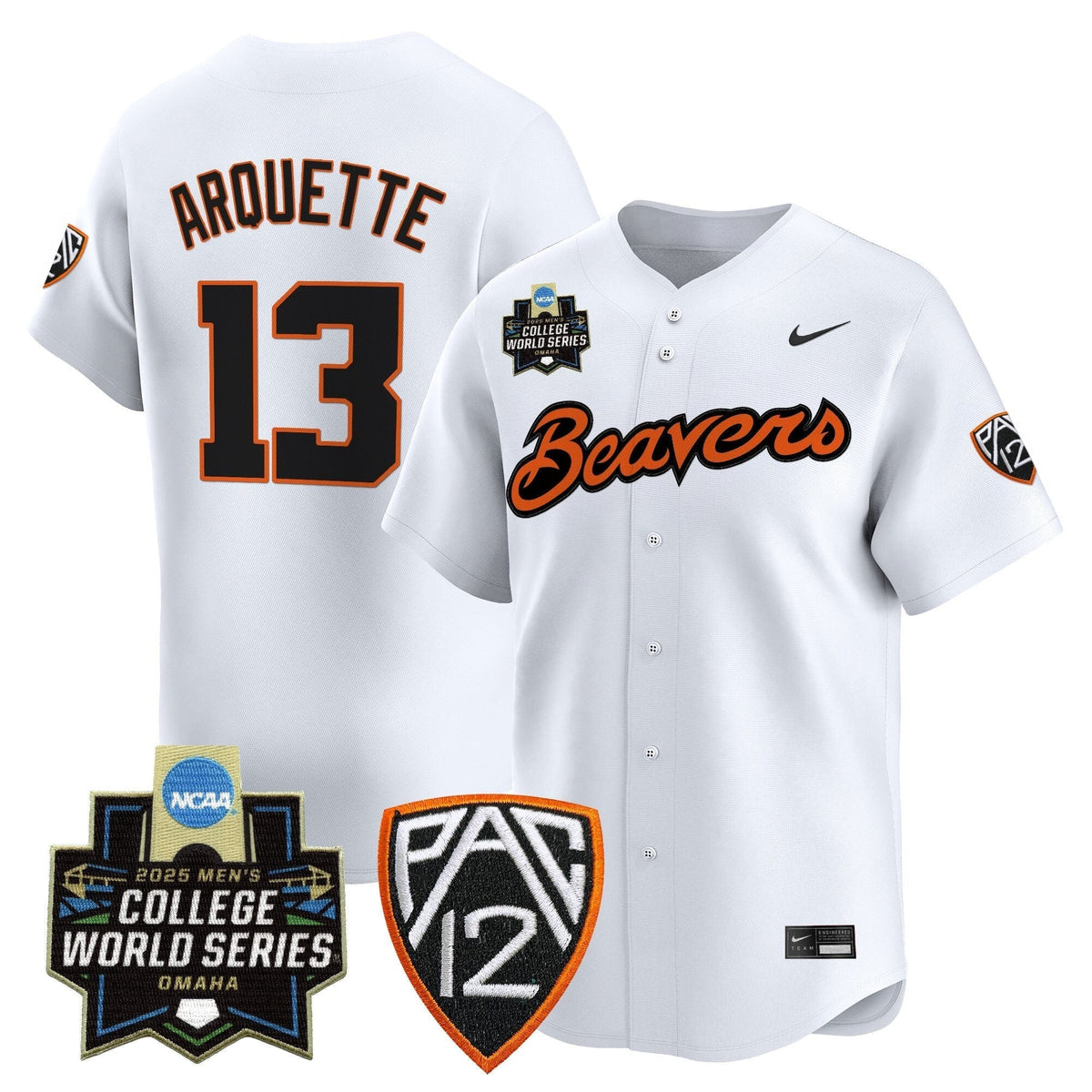 Oregon State Beavers 2025 World Series Vapor Premier Limited Jersey - All Stitched