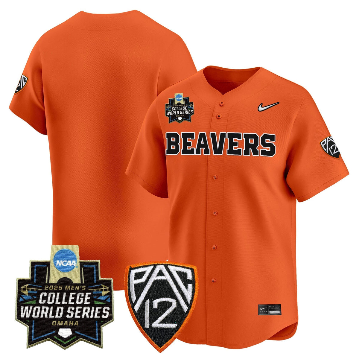 Oregon State Beavers 2025 World Series Vapor Premier Limited Jersey - All Stitched
