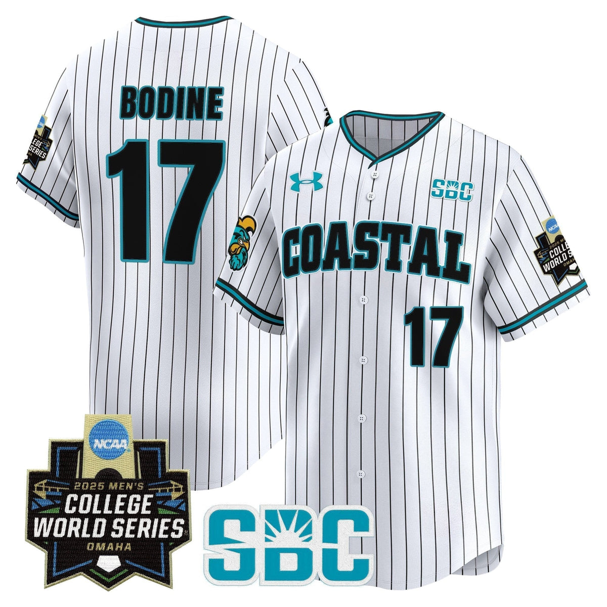 Coastal Carolina Chanticleers 2025 World Series Vapor Premier Limited Jersey - All Stitched