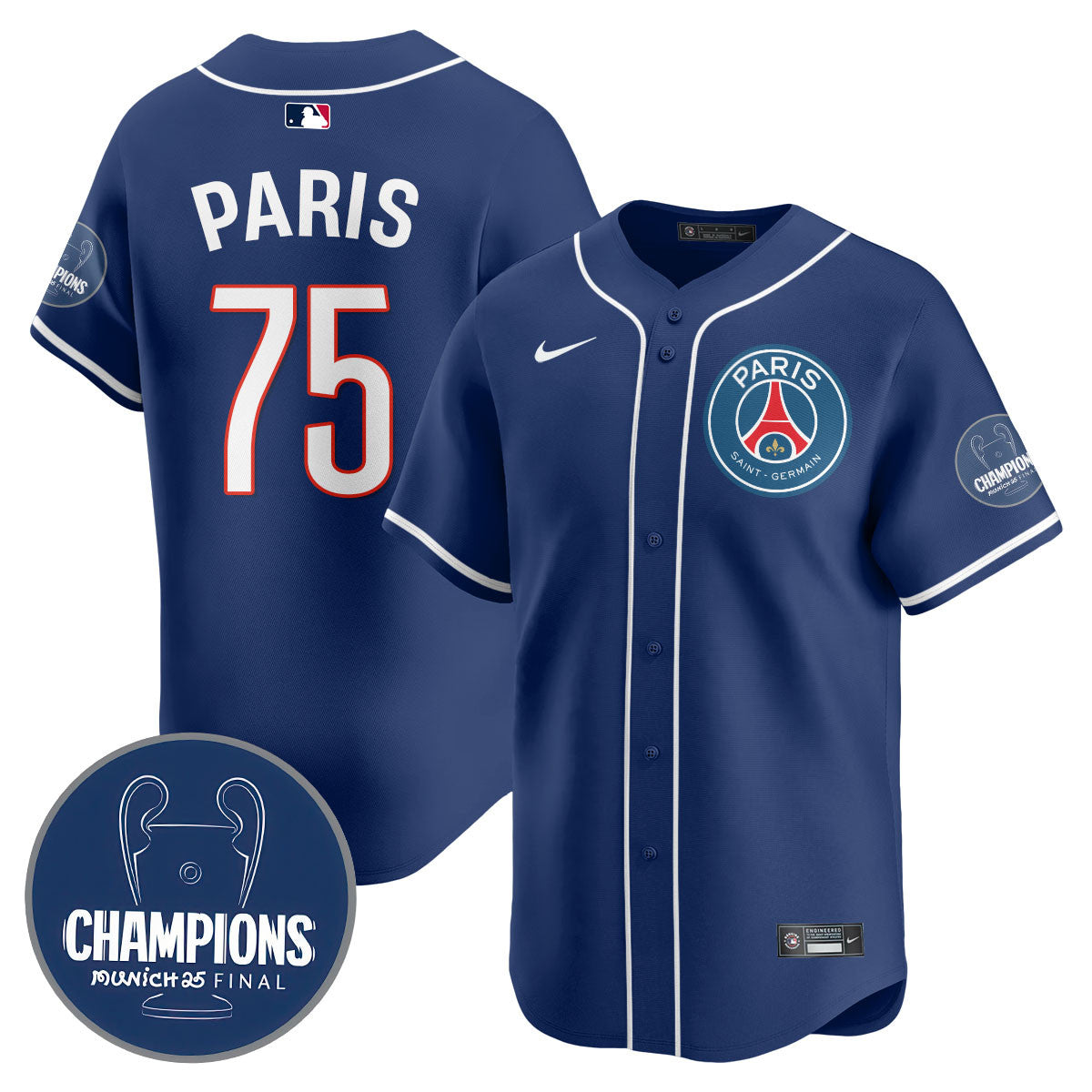 Paris Saint-Germain 2025 Soccer x Baseball Limited Men Jersey - All Stitched