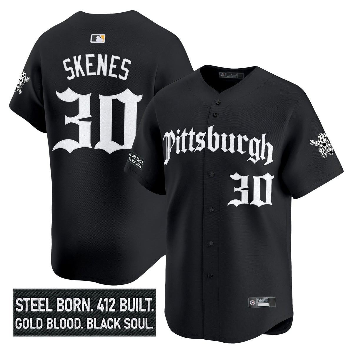 PIT 'Gothic Steel City Edition' Vapor Premier Limited Jersey - All Stitched