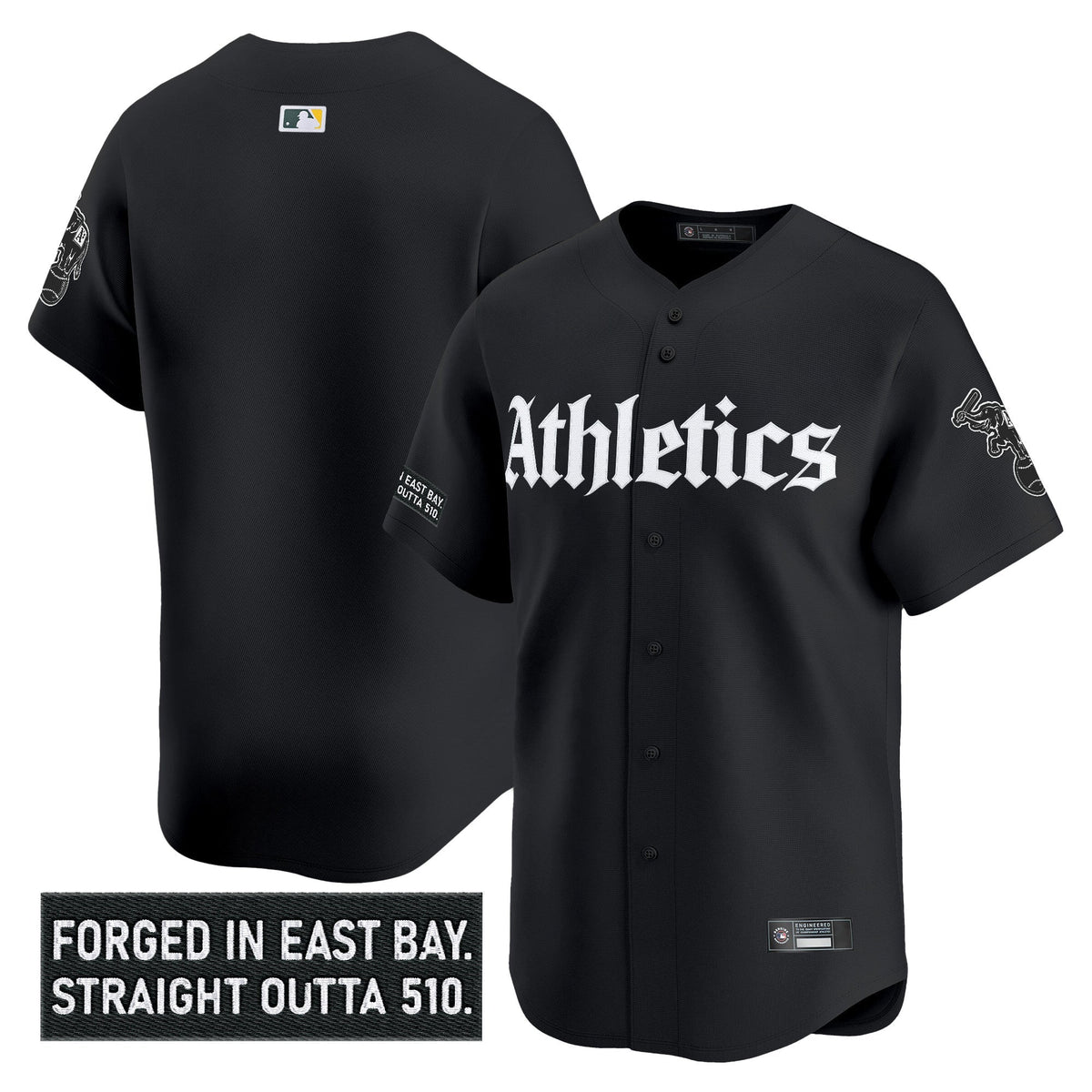 Athletics 'Gothic East Bay Edition' Vapor Premier Limited Jersey - All Stitched