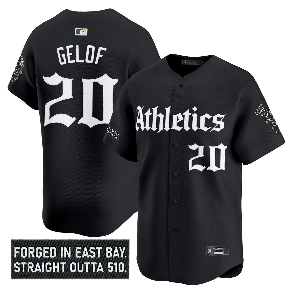 Athletics 'Gothic East Bay Edition' Vapor Premier Limited Jersey - All Stitched