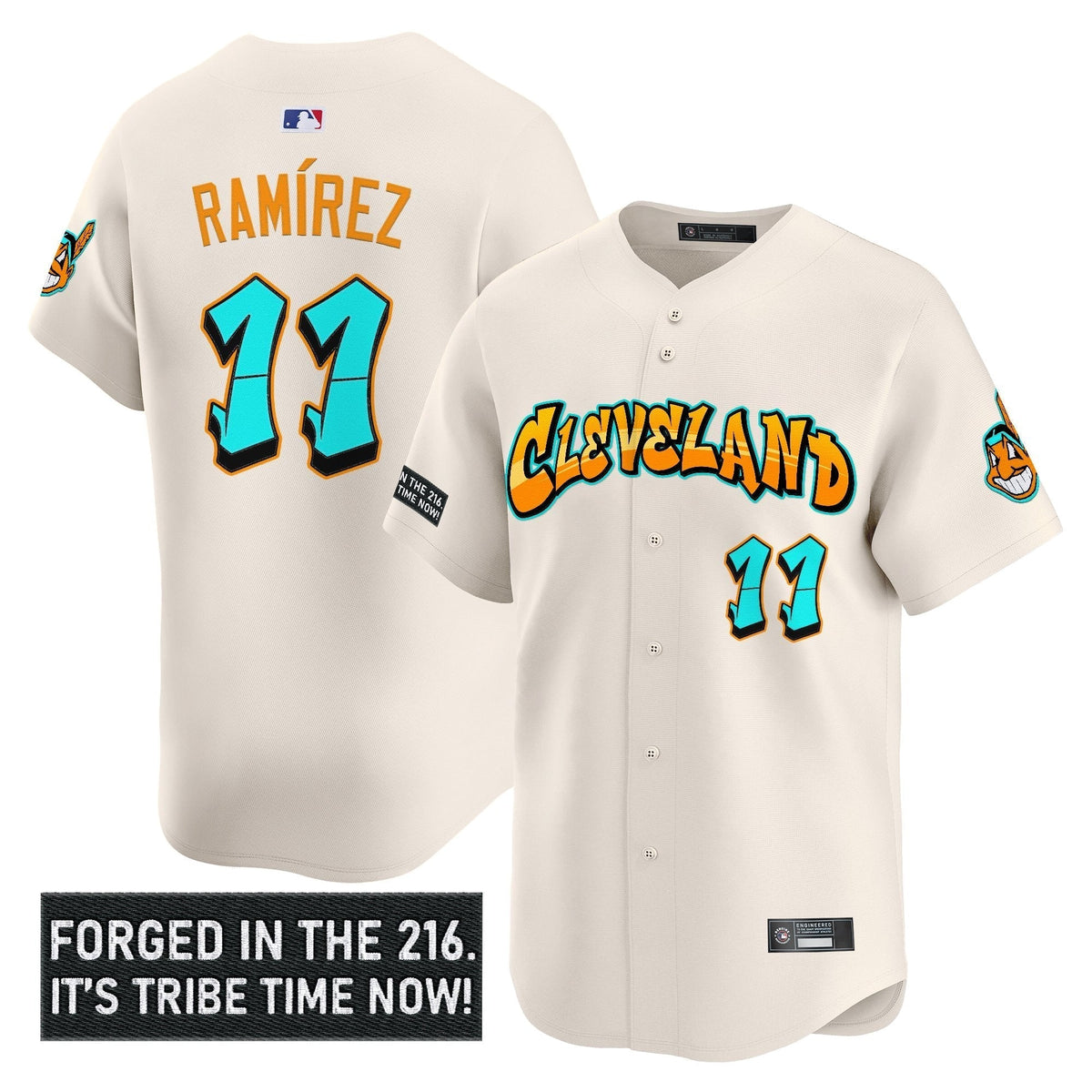 Cleveland Indians 'Graffiti 216 Ink Edition' Vapor Premier Limited Jersey - All Stitched