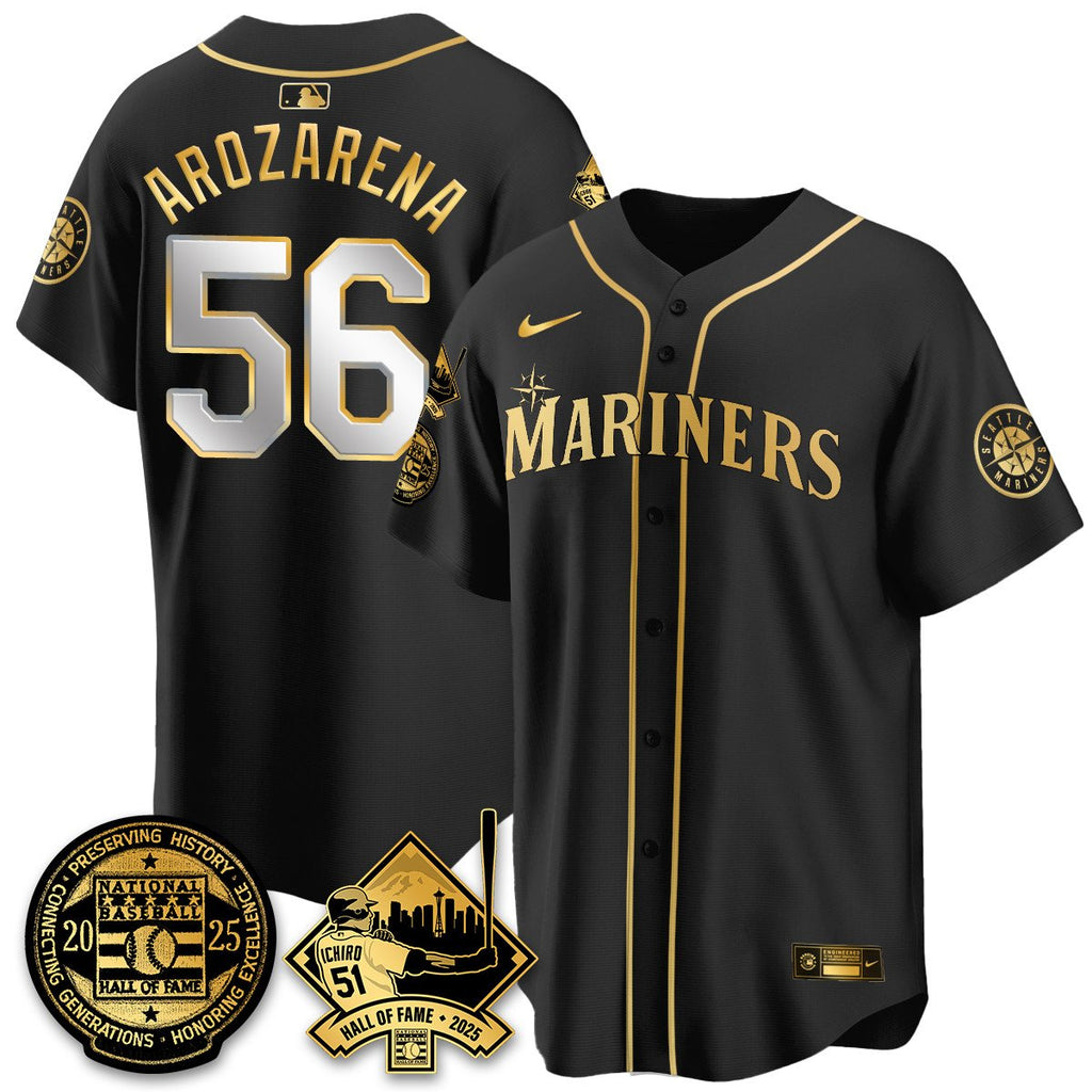 SEA Ichiro Number Retirement Jersey V2 - All Stitched