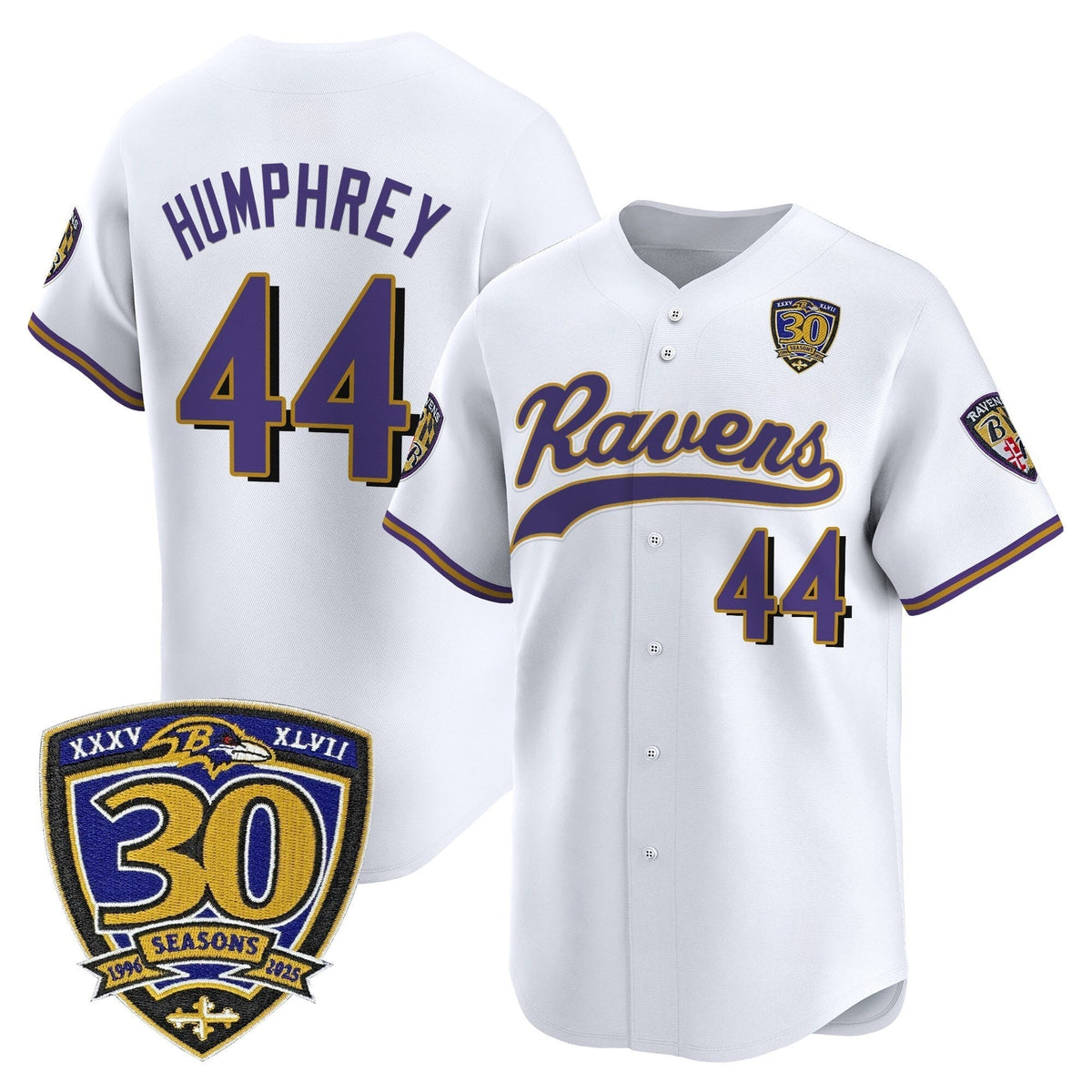 BAL 2025 Vapor Baseball Jersey - 30th Anniversary Patch - All Stitched