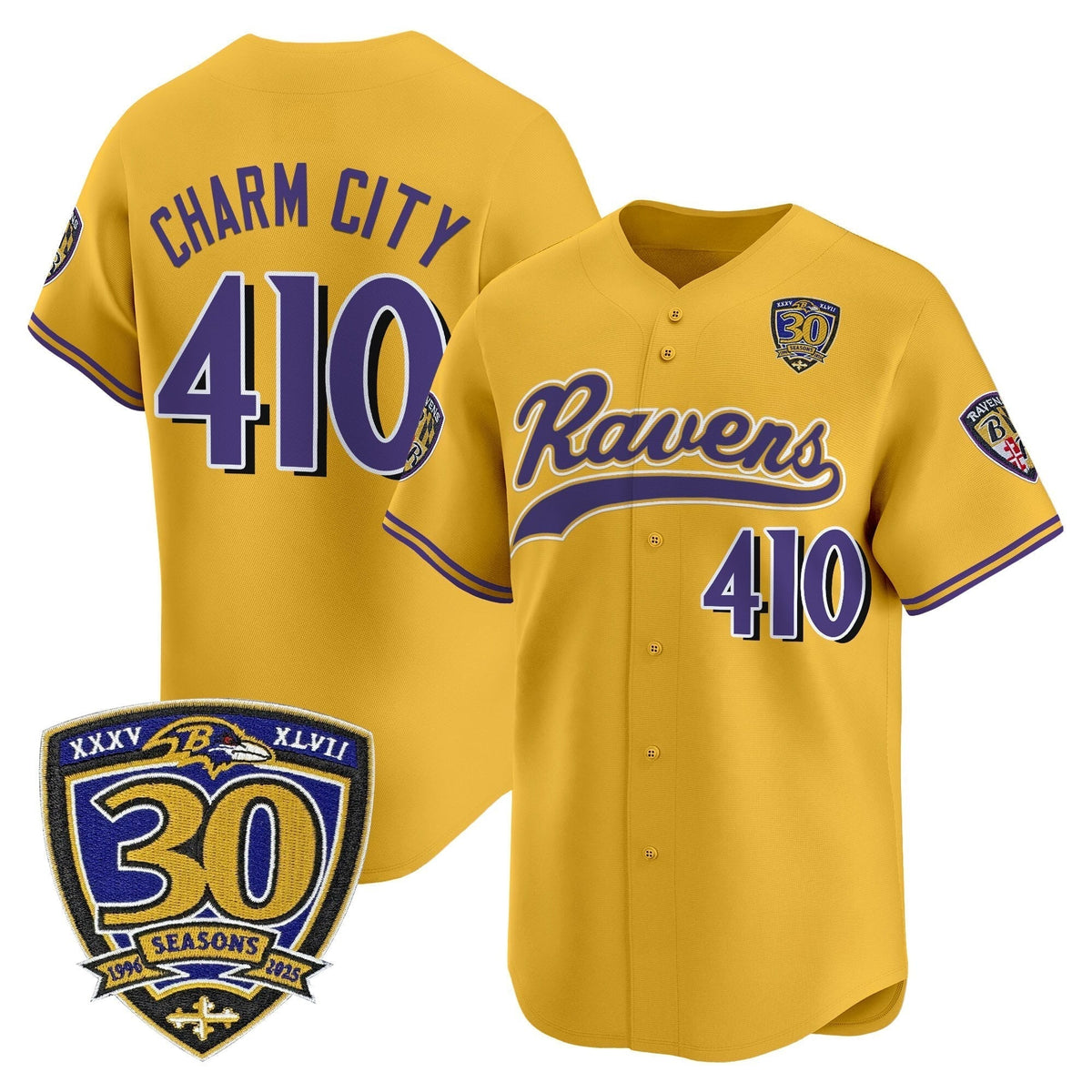 BAL 2025 Vapor Baseball Jersey - 30th Anniversary Patch - All Stitched