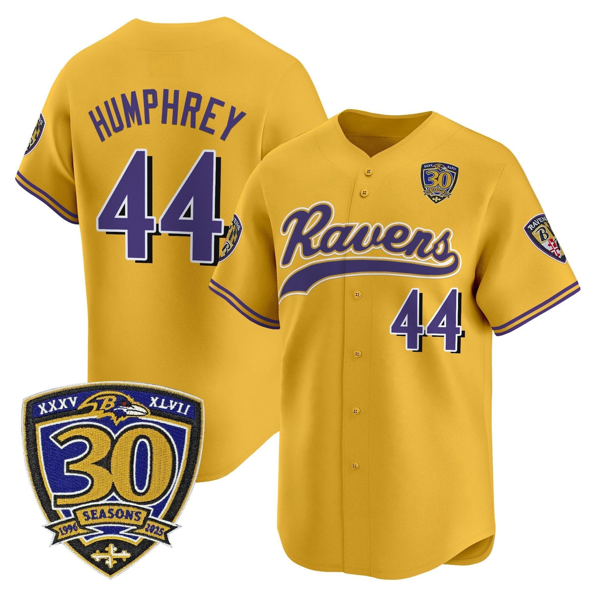 BAL 2025 Vapor Baseball Jersey - 30th Anniversary Patch - All Stitched