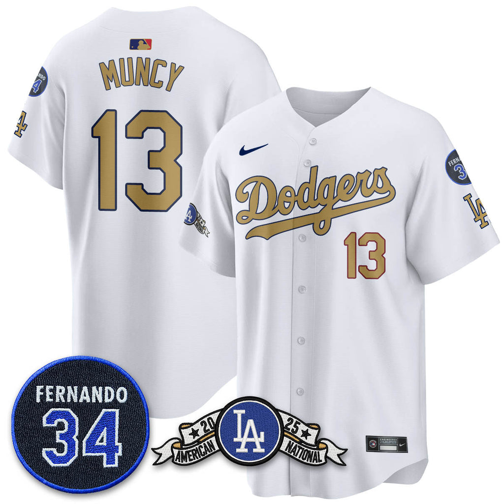 LAD 2025 National League Champions Jersey - All Stitched