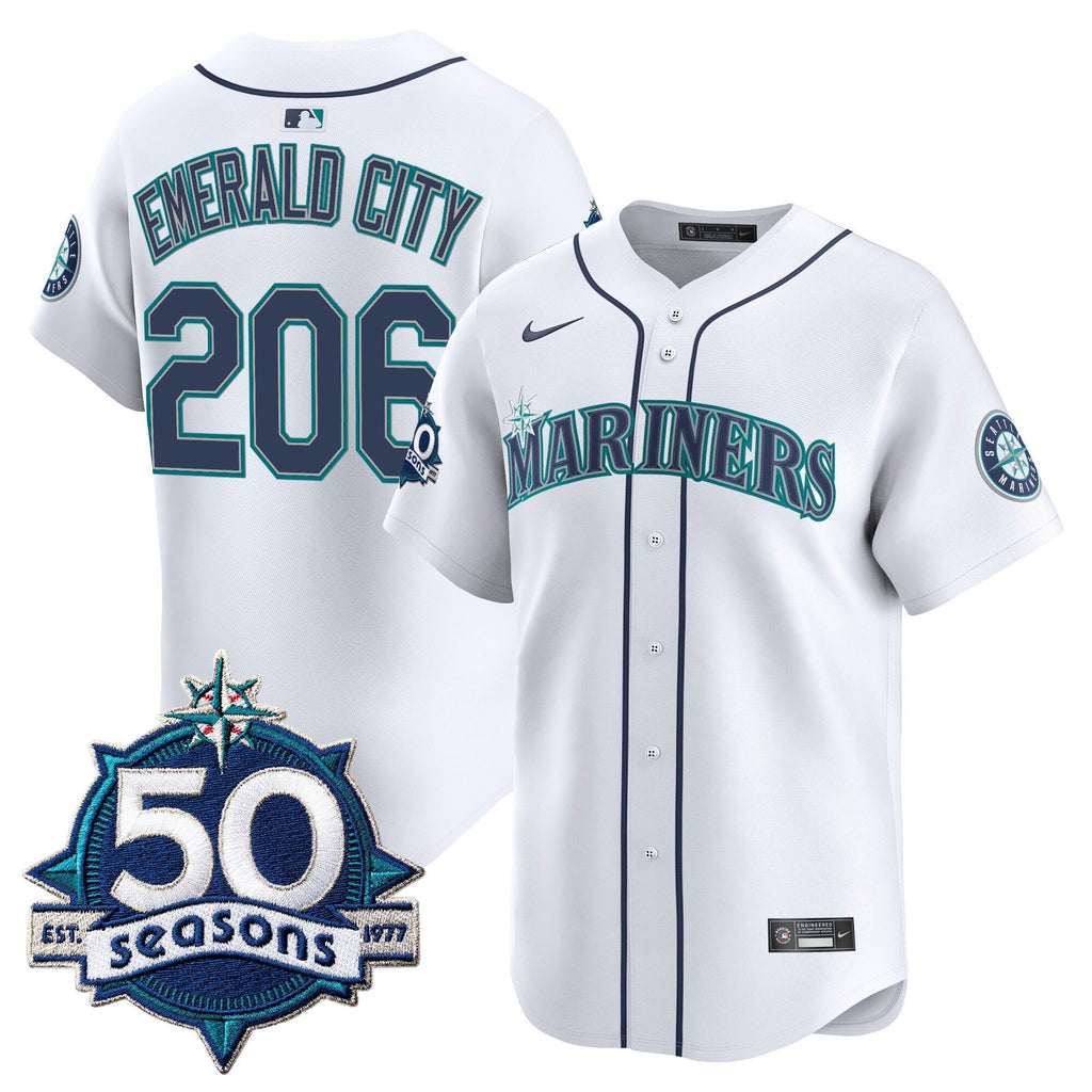SEA 50 Seasons Patch Vapor Premier Limited Jersey - All Stitched