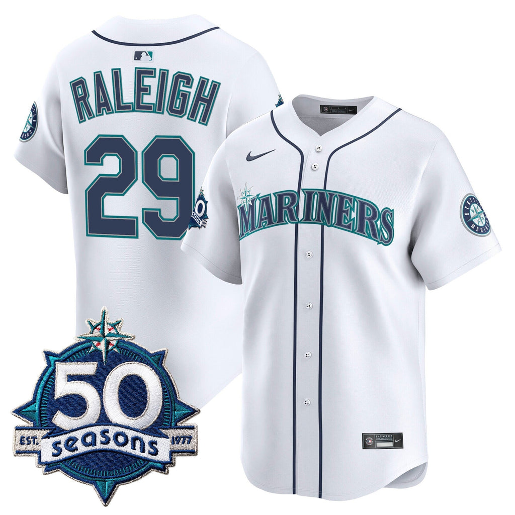 SEA 50 Seasons Patch Vapor Premier Limited Jersey - All Stitched