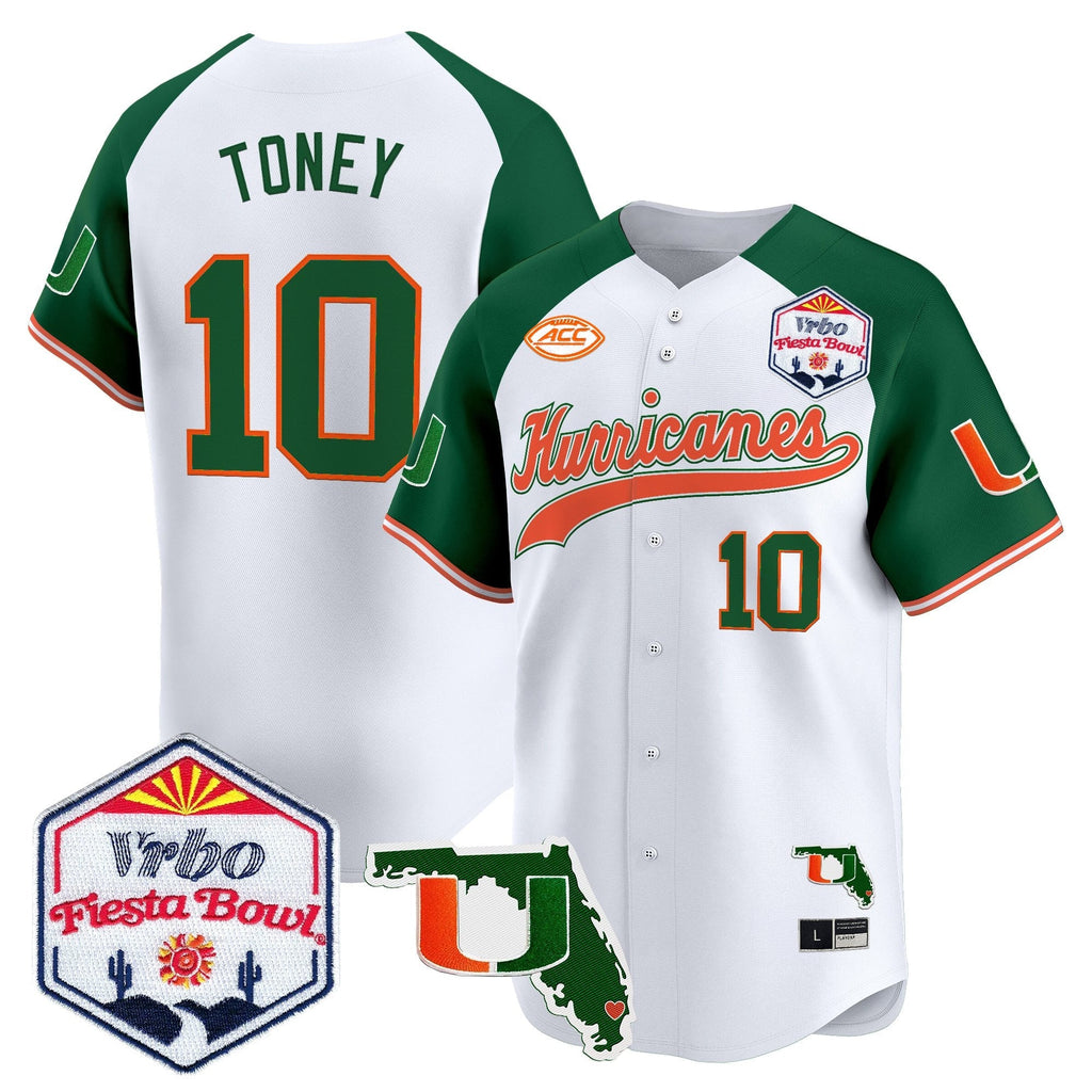 MIA 2026 The Fiesta Bowl & Florida Patch Vapor Baseball Jersey - All Stitched