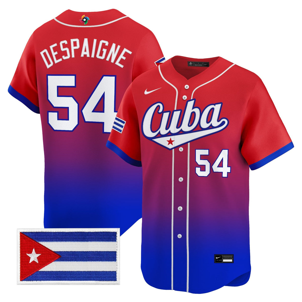 Team Cuba World Baseball Classic Vapor Premier Jersey - 2026 Roster - All Stitched