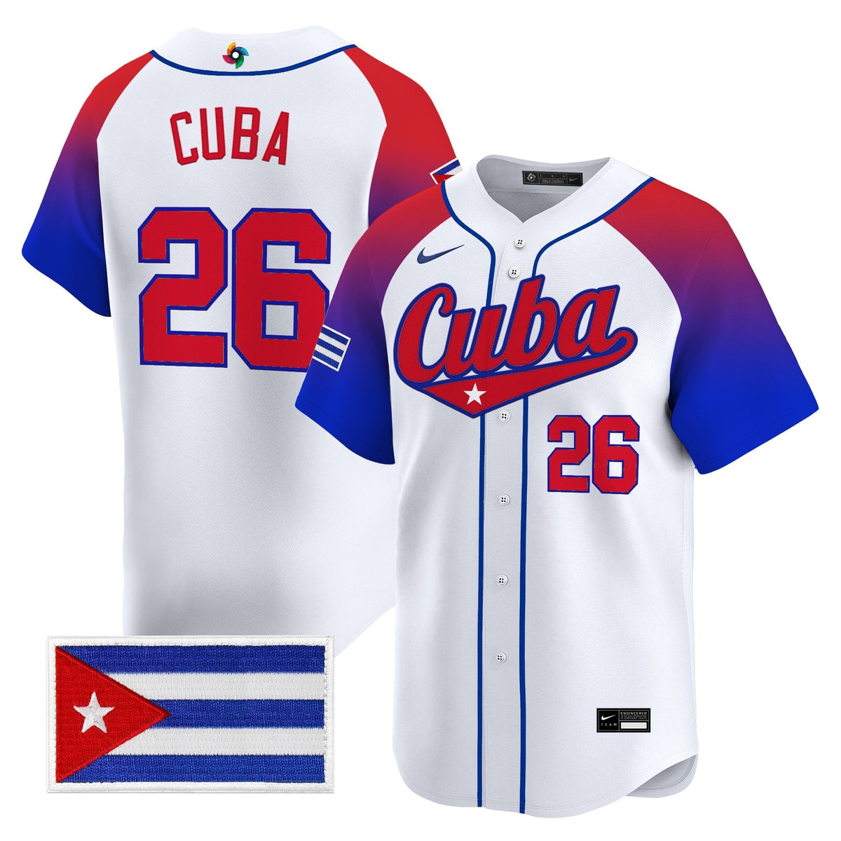 Team Cuba World Baseball Classic Vapor Premier Jersey - 2026 Roster - All Stitched