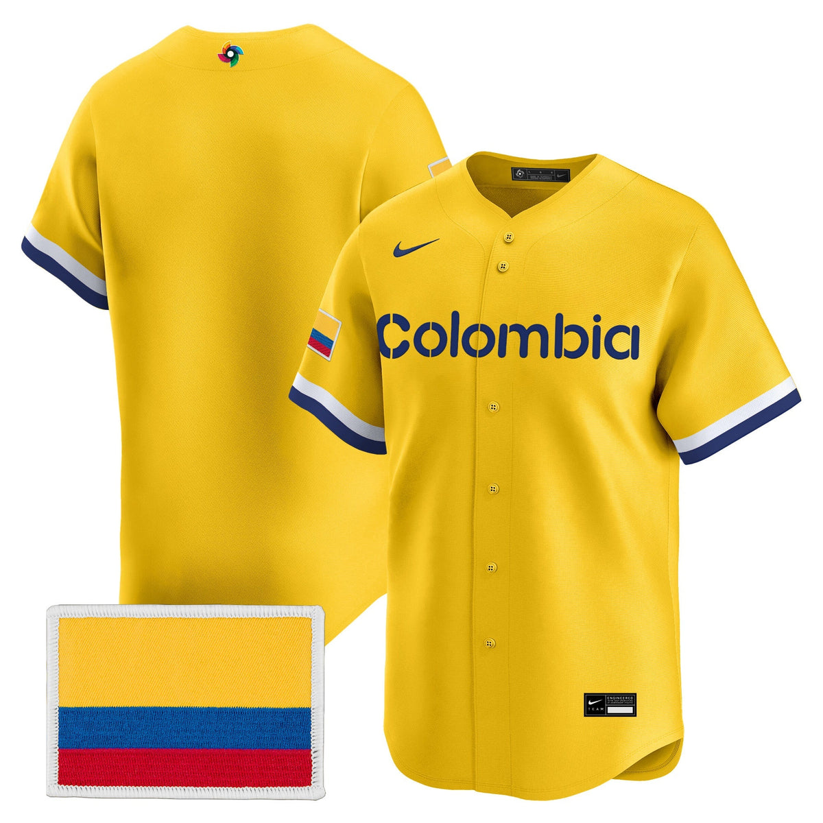 Team Colombia 2026 World Baseball Classic Vapor Premier Jersey - All Stitched