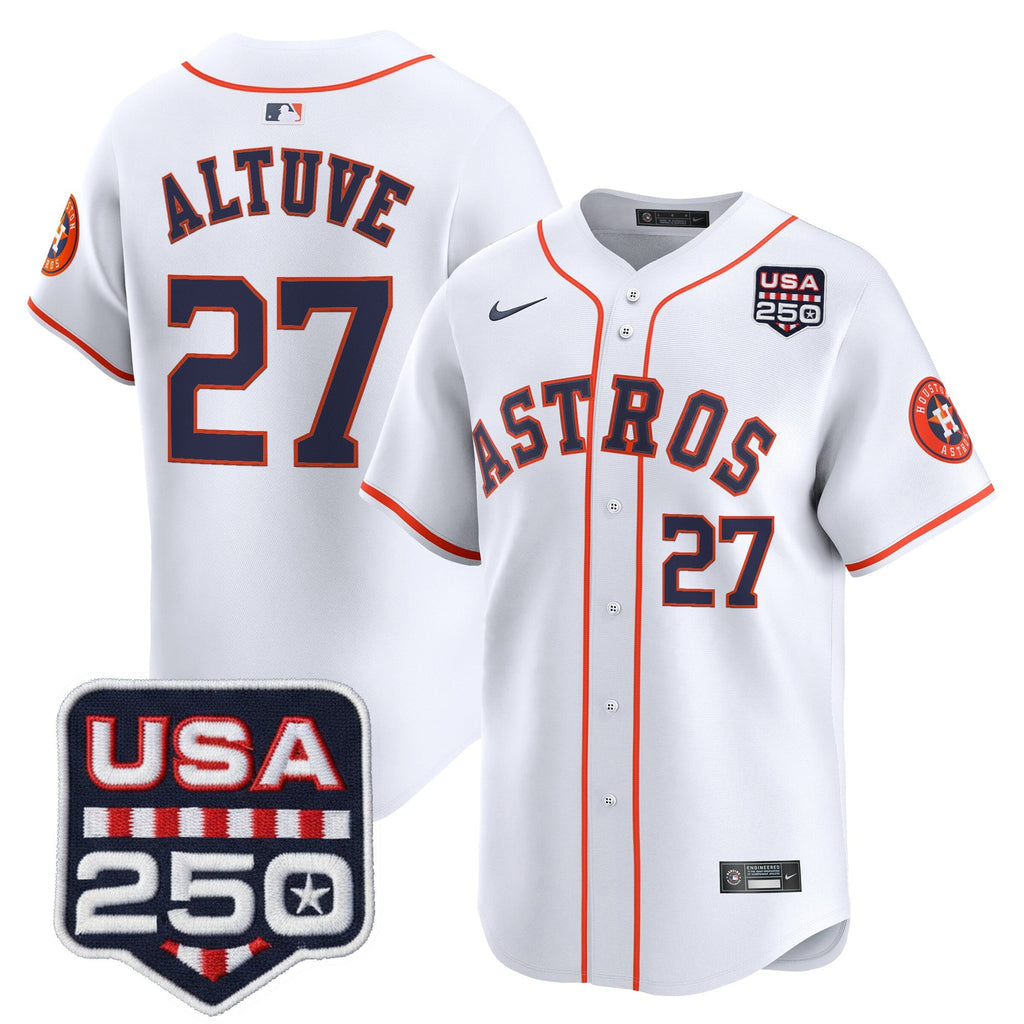 Menâs HOU 250America Patch Vapor Premier Limited Jersey - All Stitched