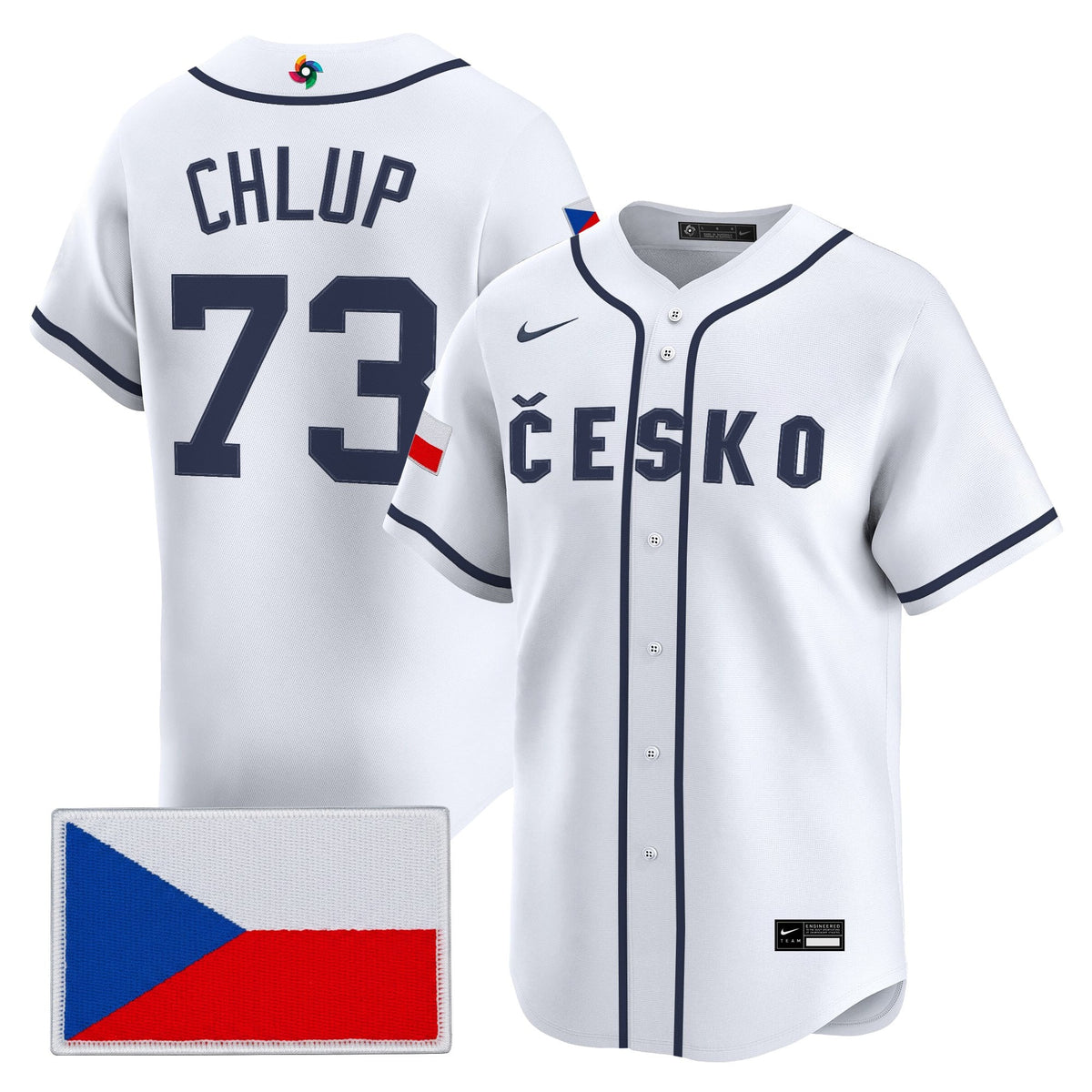 Team Czechia 2026 World Baseball Classic Vapor Premier Jersey - All Stitched