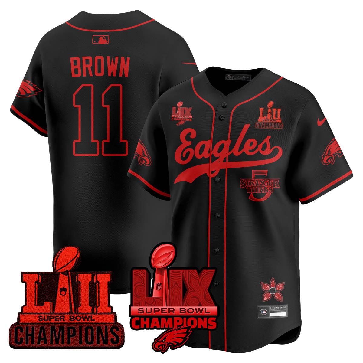 PHI Stranger Things Vapor Limited Baseball Men Jersey - All Stitched