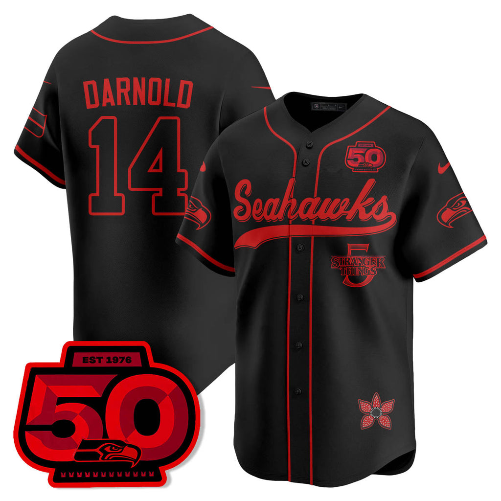 SEA Stranger Things Vapor Limited Baseball Jersey - All Stitched