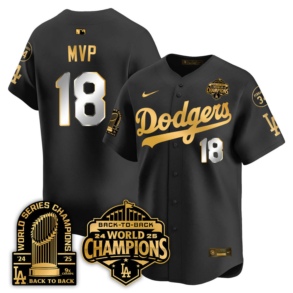 LAD 2025 World Series Champions Men Jersey - 9x Champs - All Stitched N2