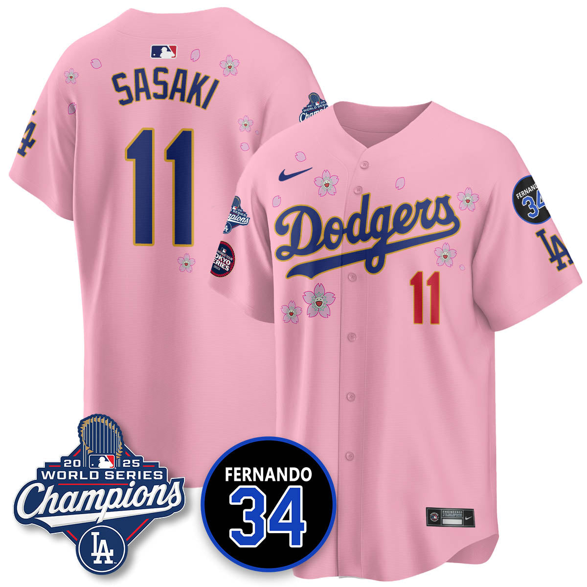 LAD Tokyo 2025 World Series Champions Jersey - All Stitched