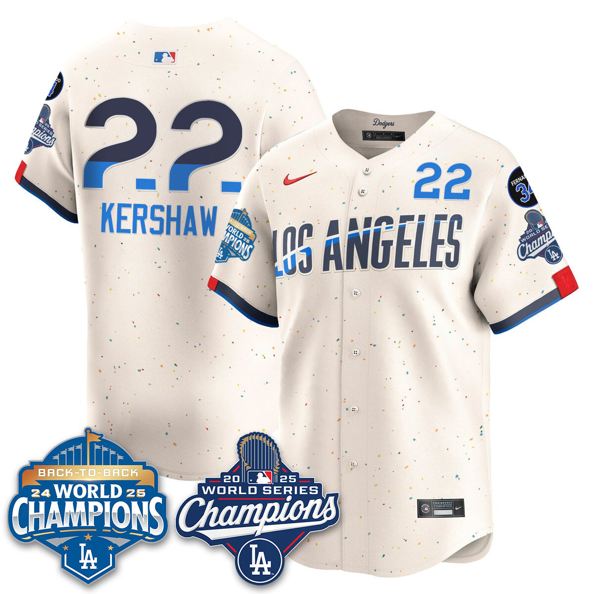 LAD 2025 World Series Champions Jersey - All Stitched