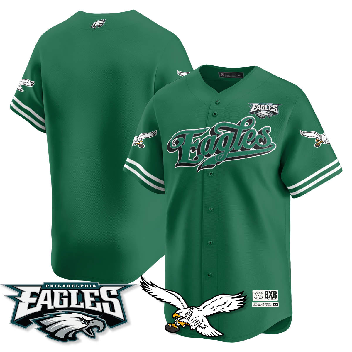 PHI Born x Raised Baseball Jersey - All Stitched