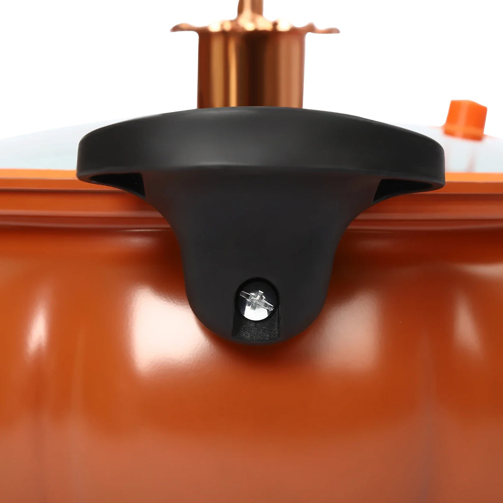 8L Capacity Micro Pressure Cooker Pot with Safe Low Pressure Design for Fast Even Heating Suitable for Gas Stoves & Open Flames