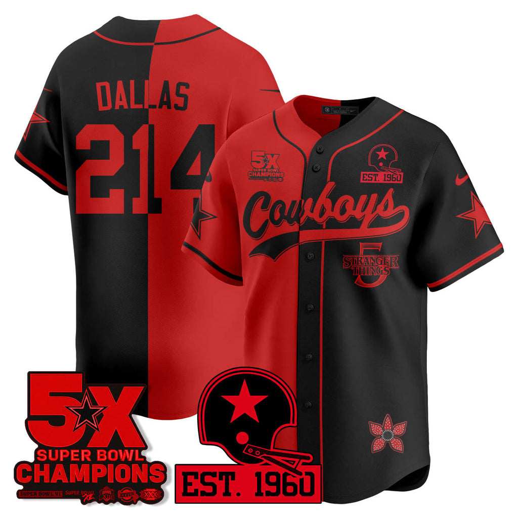 DAL Stranger Things Vapor Limited Baseball Jersey - All Stitched