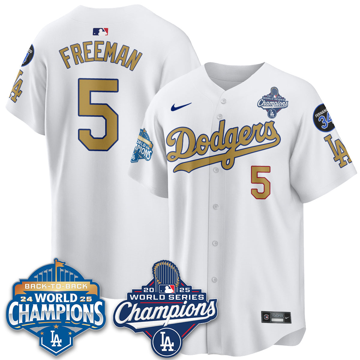 LAD 2025 World Series Champions Men Jersey - All Stitched