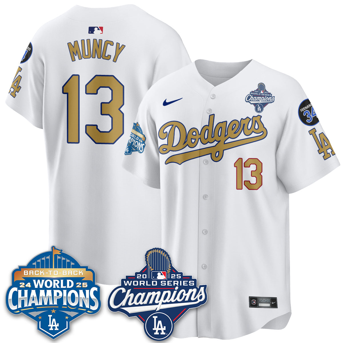 LAD 2025 World Series Champions Men Jersey - All Stitched