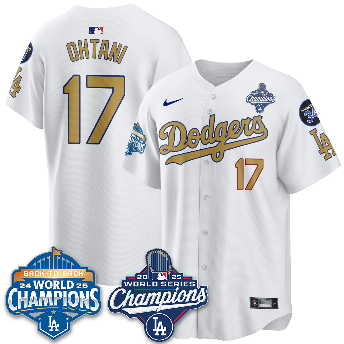 LAD 2025 World Series Champions Jersey - All Stitched