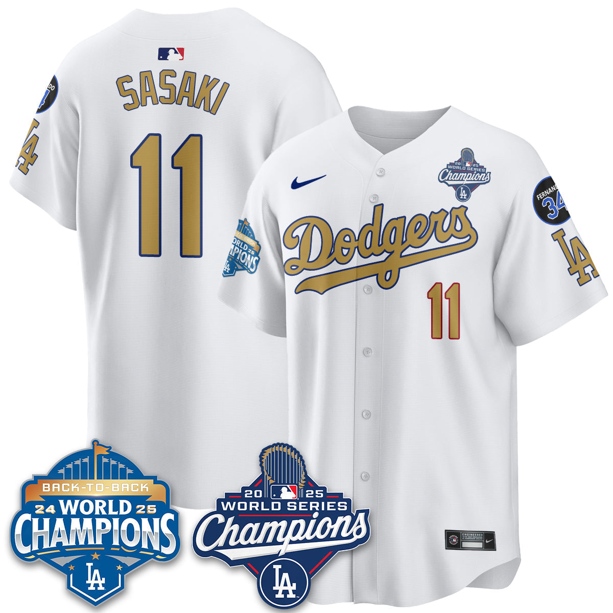 LAD 2025 World Series Champions Men Jersey - All Stitched N2
