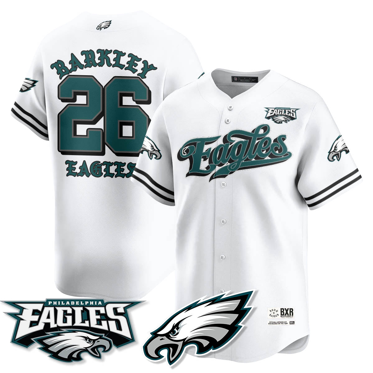 PHI Born x Raised Baseball Men Jersey - All Stitched