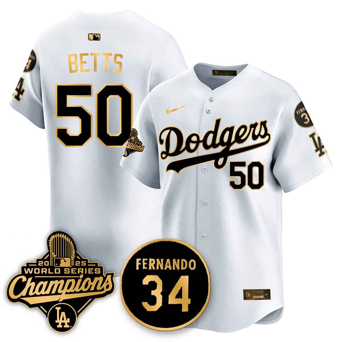LAD 2025 World Series Champions Jersey - All Stitched