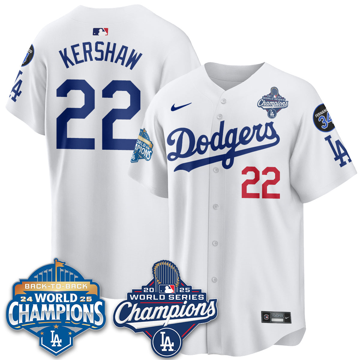 LAD 2025 World Series Champions Men Jersey - All Stitched