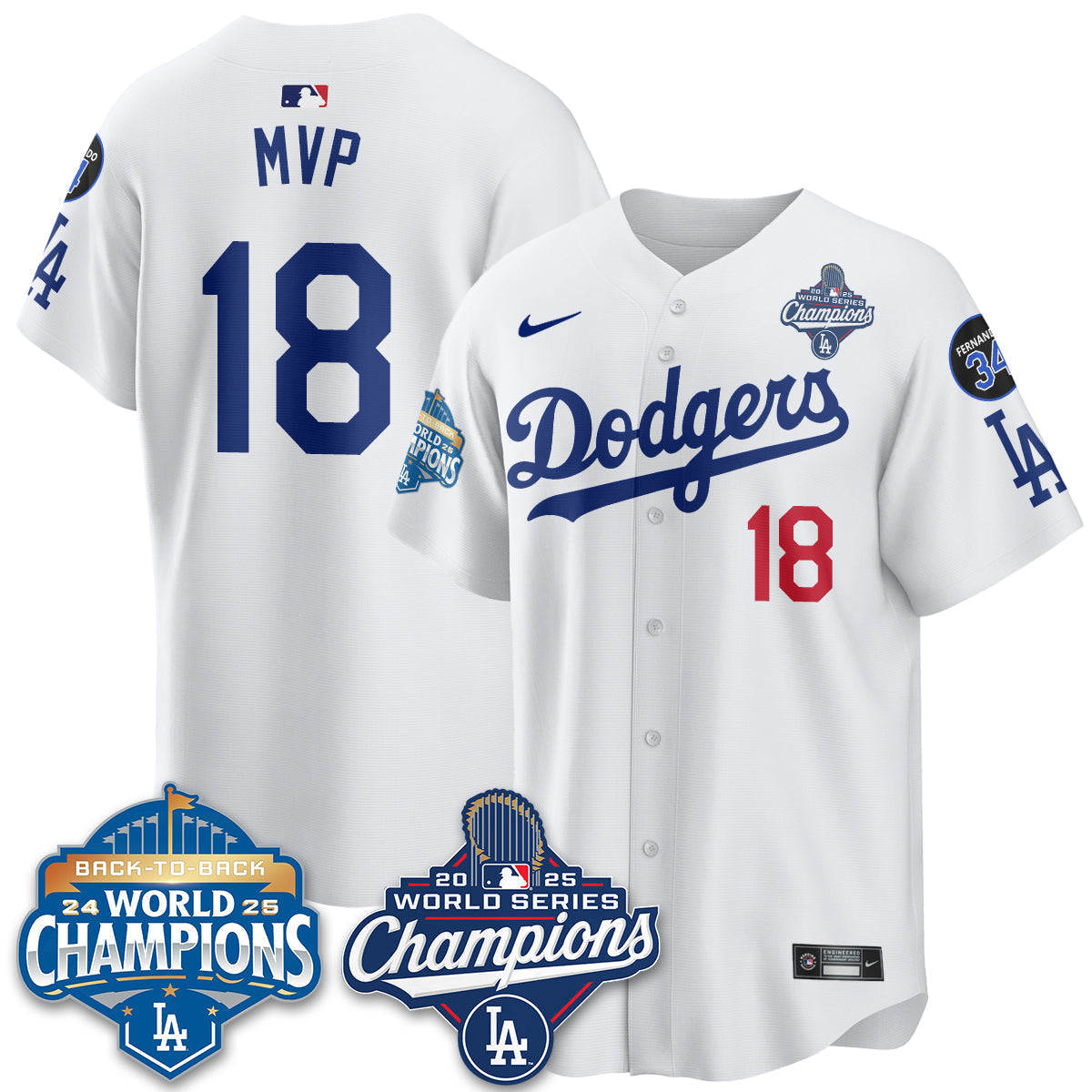 LAD 2025 World Series Champions Men Jersey - All Stitched