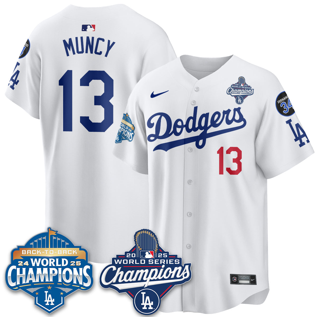 LAD 2025 World Series Champions Men Jersey - All Stitched